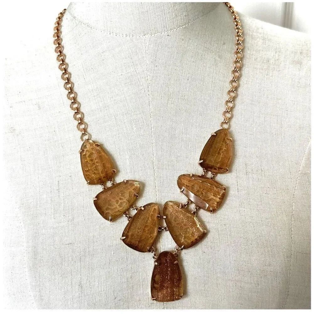 Kendra Scott rose gold Harlie necklace